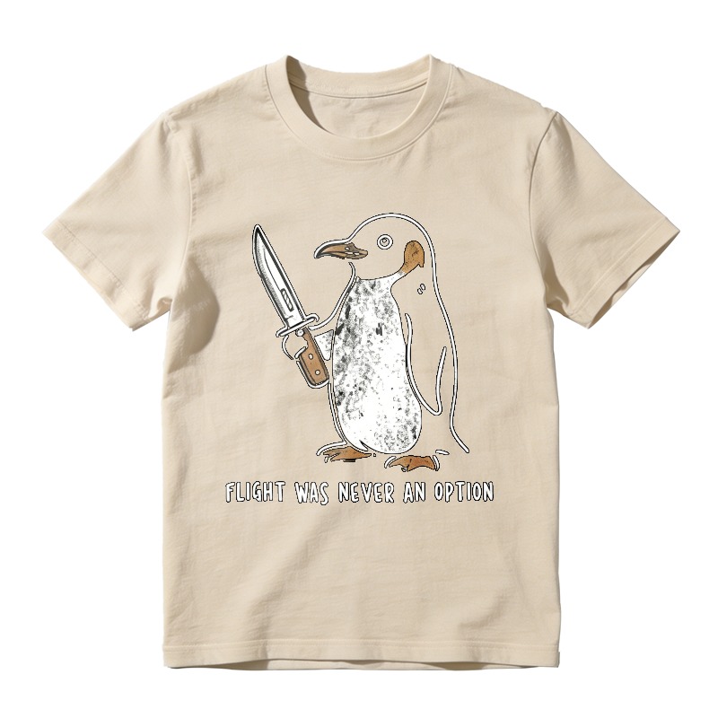 Penguin Holding Knife Flight Was Never An Option  Classic T-shirt