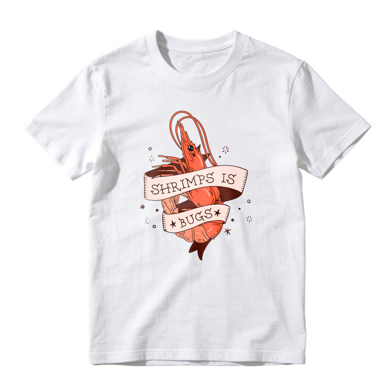 Shrimps Is Bugs Shrimp Heart Banner Graphic Unisex Classic T-shirt