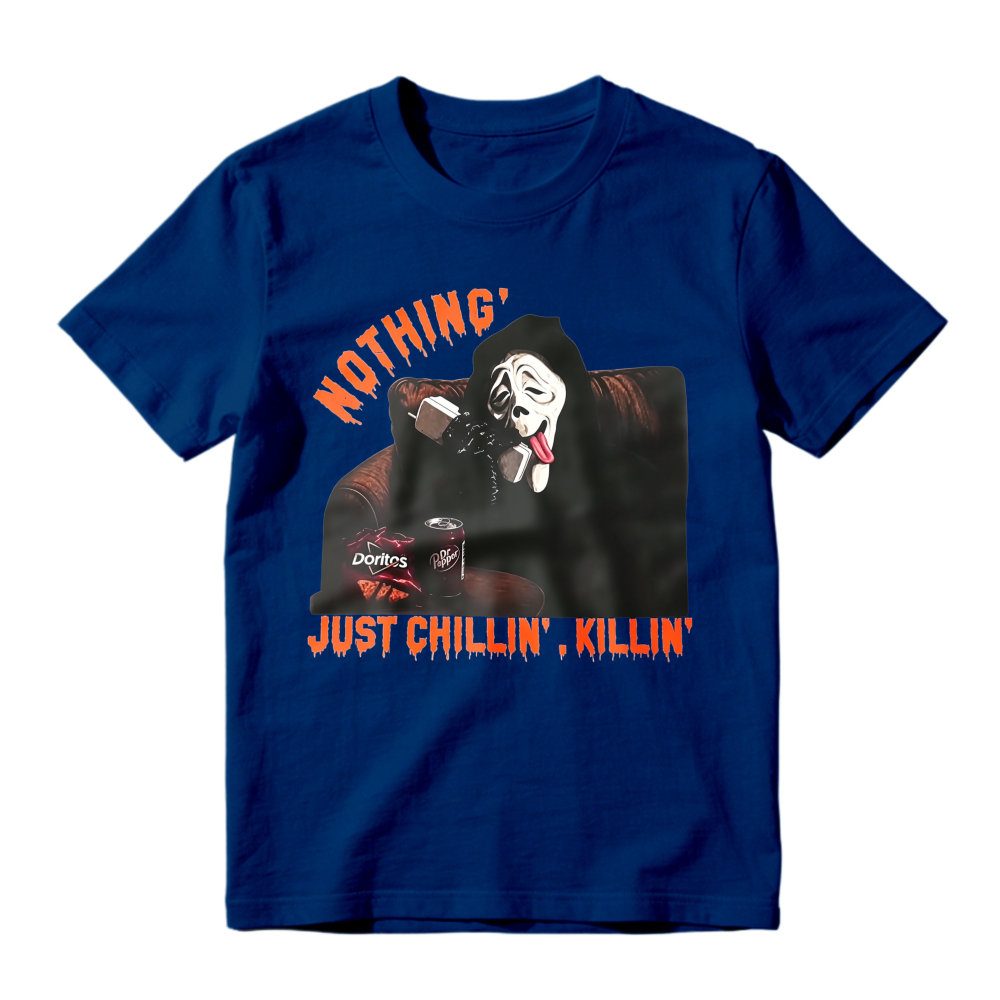 Nothing Just Chillin Killin Ghost Face Mask Horror Movie Parody Unisex Classic T-shirt
