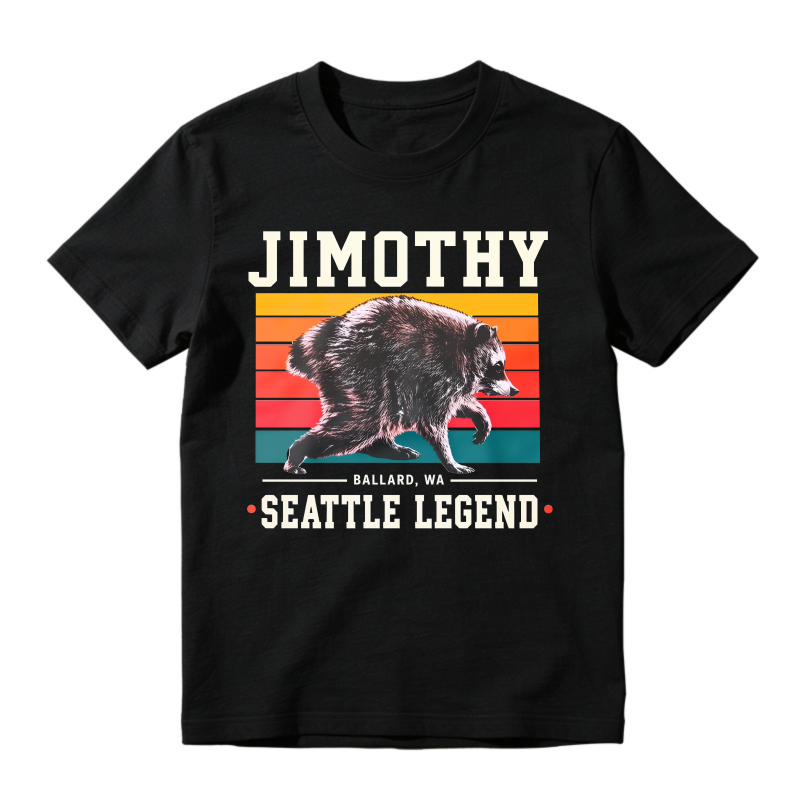 Jimothy Seattle Legend Raccoon Ballard Wa Vintage Retro T-shirt