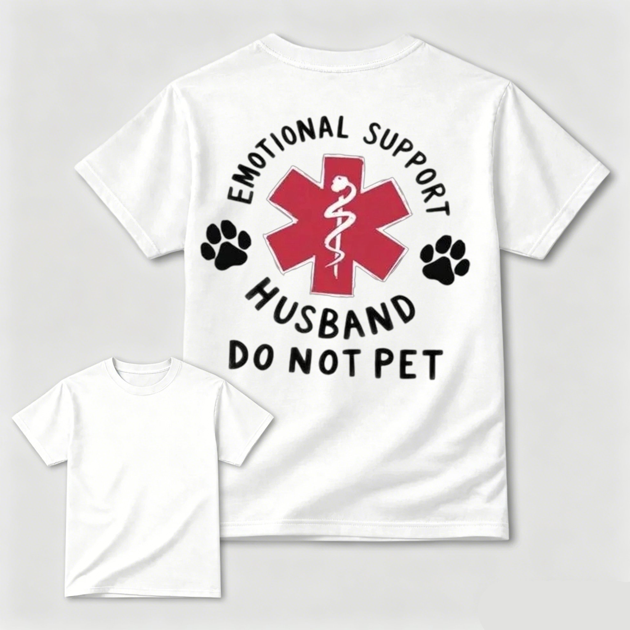 Emotional Support Husband Do Not Pet Funny Dog Lover T-Shirt