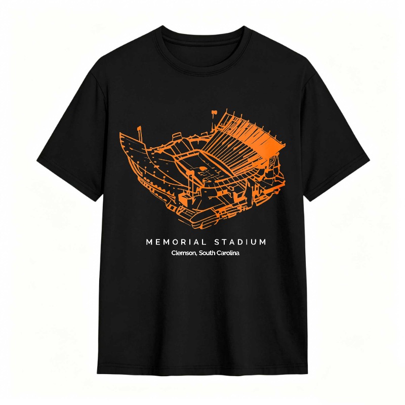 Memorial Stadium Clemson South Carolina Stadium Graphic T-shirt