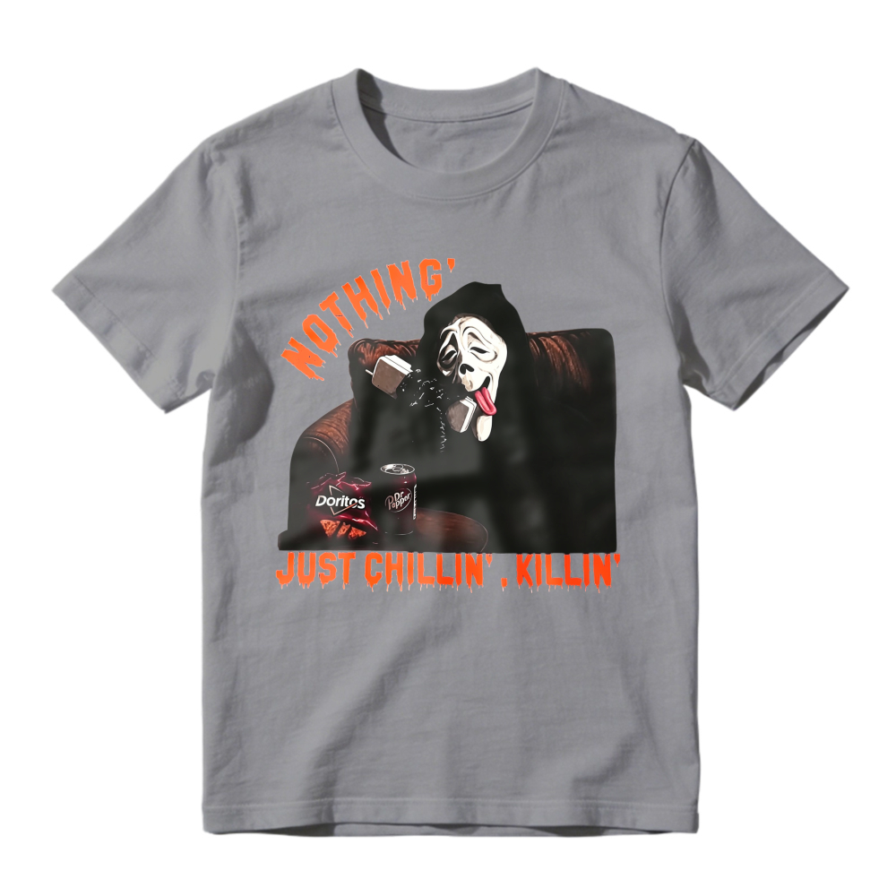 Nothing Just Chillin Killin Ghost Face Mask Horror Movie Parody Unisex Classic T-shirt