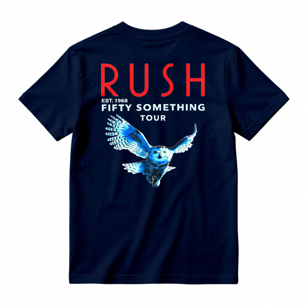 Rush Est 1968 Fifty Something Tour Blue Owl Graphic T-shirt