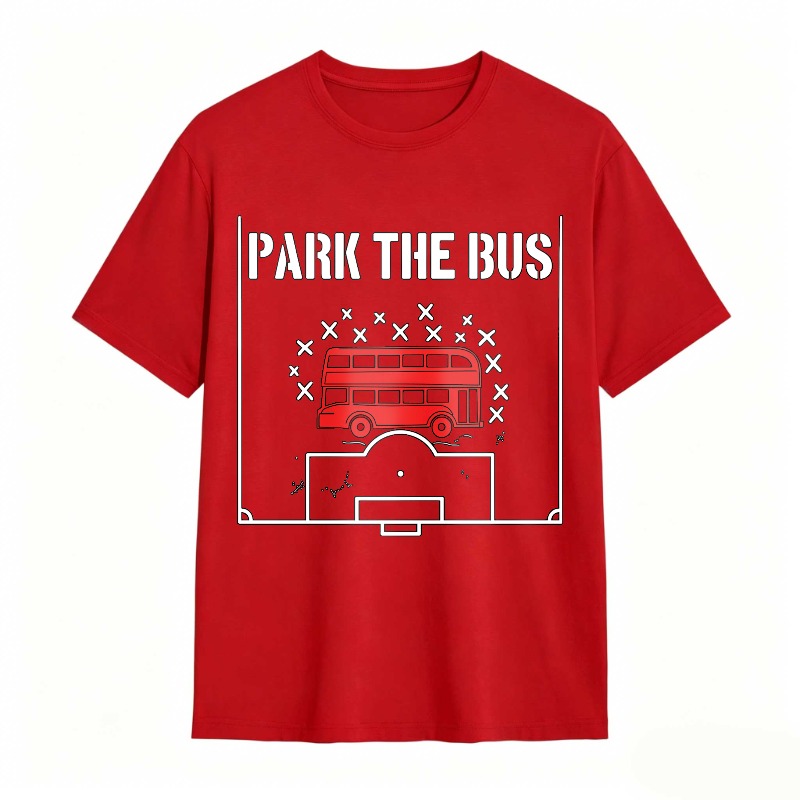 Park The Bus Football Strategy With Red Double Decker Bus Unisex Classic T-shirt