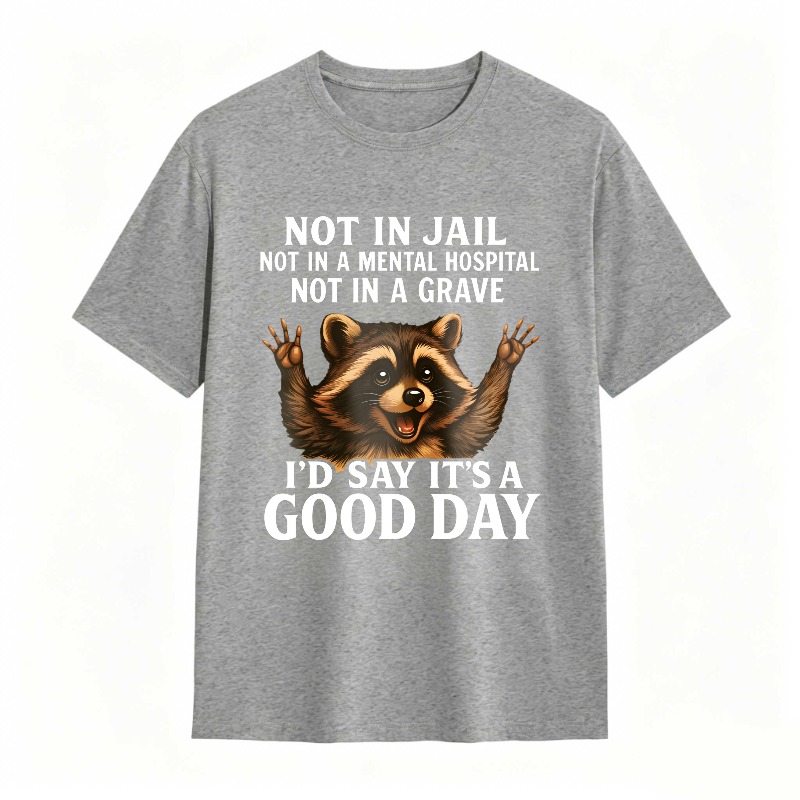Raccoon Not In Jail Not In A Mental Hospital Not In A Grave I D Say Its A Good Day Unisex Classic T-shirt