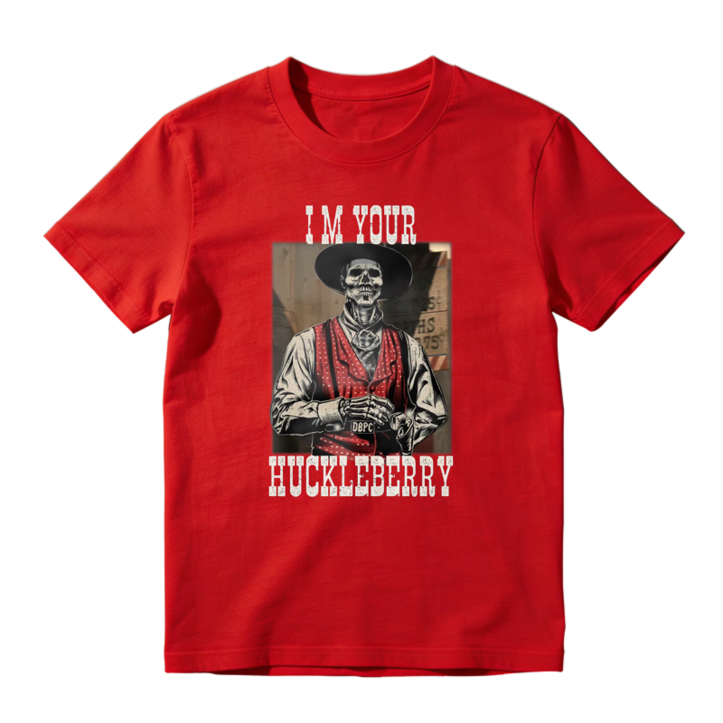 I Am Your Huckleberry Skeleton Cowboy Graphic Unisex Classic T-shirt