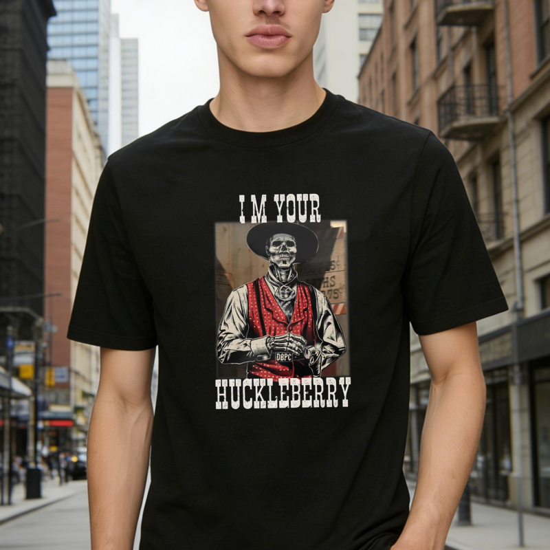 I Am Your Huckleberry Skeleton Cowboy Graphic Unisex Classic T-shirt