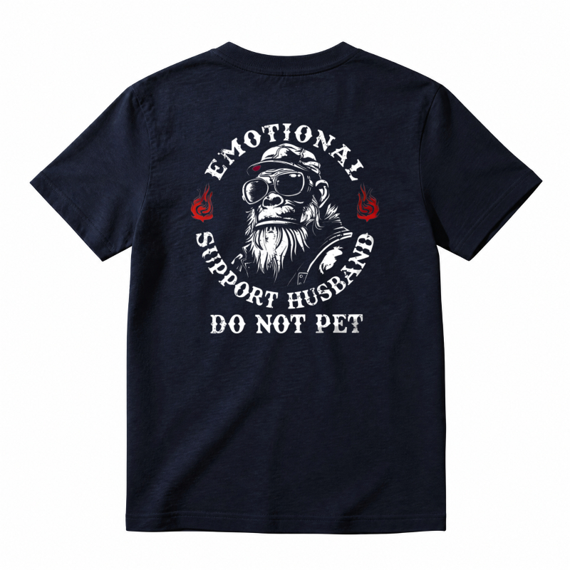Emotional Support Husband Do Not Pet Monkey Graphic Unisex Classic T-shirt