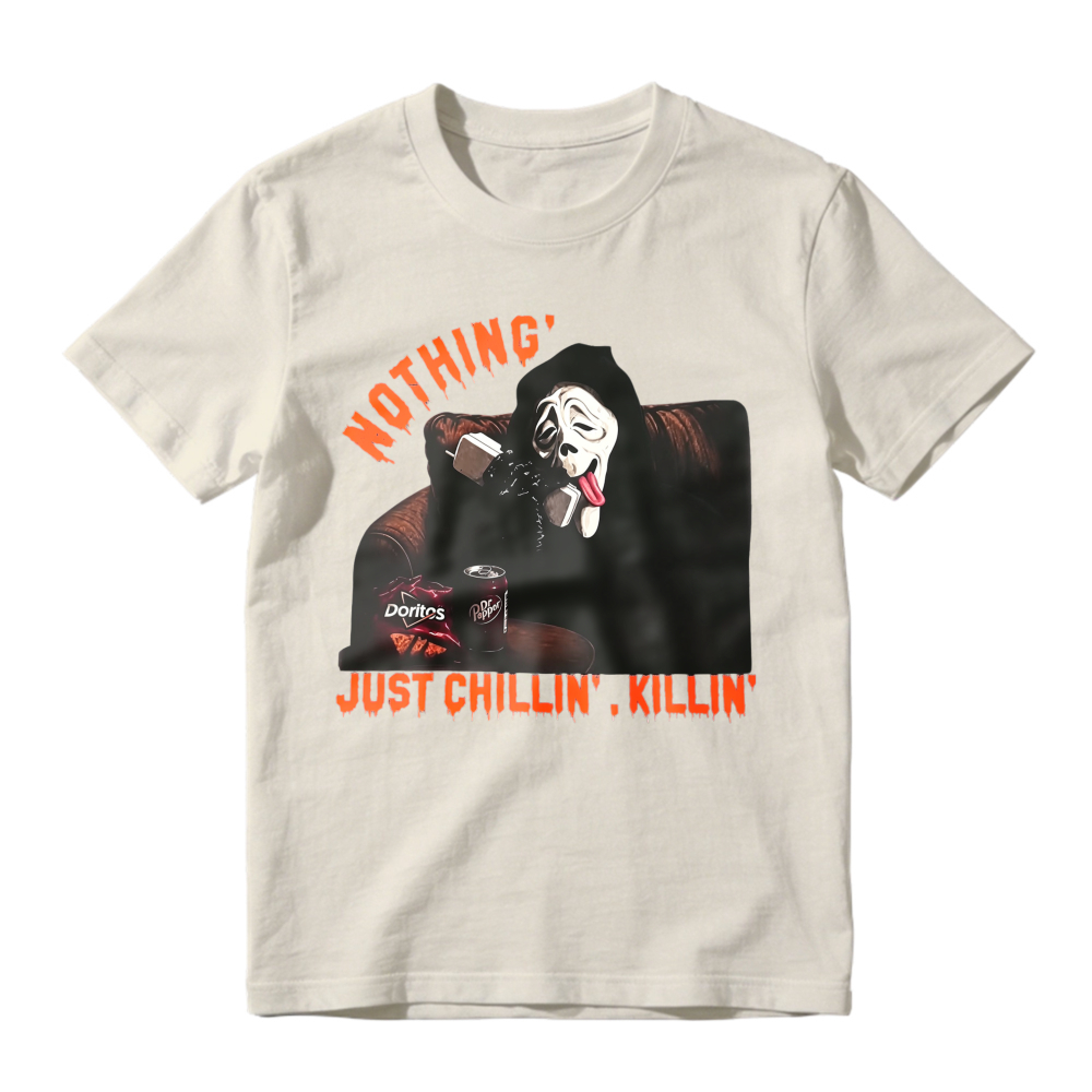Nothing Just Chillin Killin Ghost Face Mask Horror Movie Parody Unisex Classic T-shirt