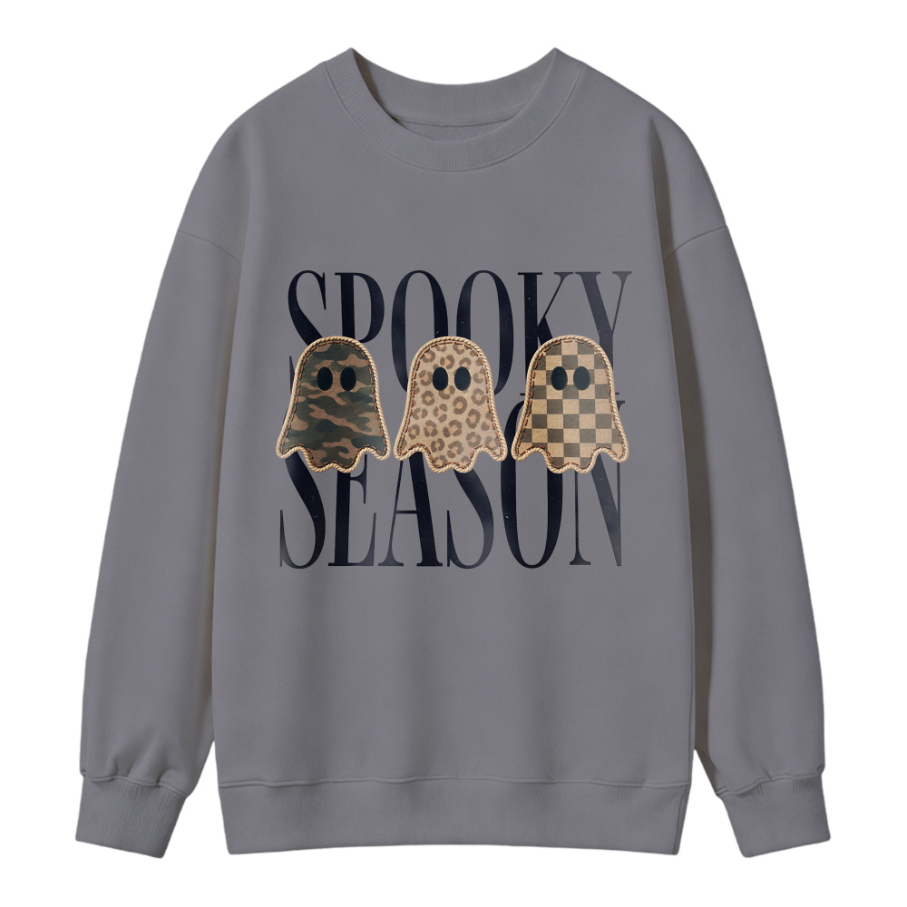 Spooky Season Ghost Pattern Sweatshirt