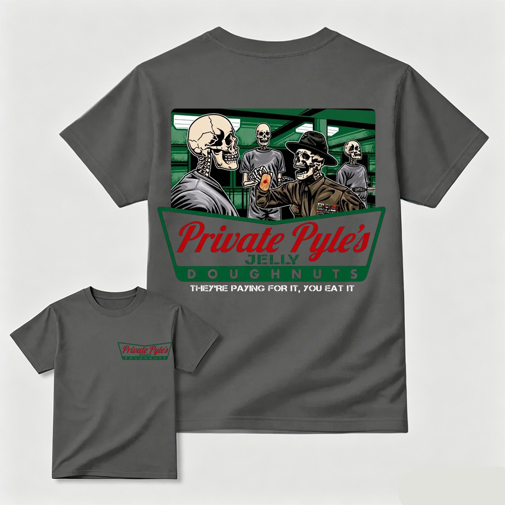  "They're Paying For It, You Eat It" Skeleton Military Graphic T-Shirt 