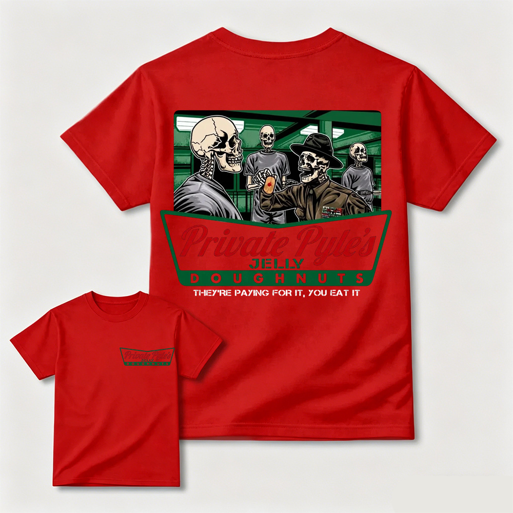  "They're Paying For It, You Eat It" Skeleton Military Graphic T-Shirt 
