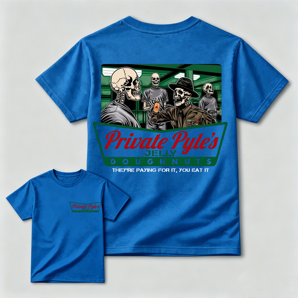  "They're Paying For It, You Eat It" Skeleton Military Graphic T-Shirt 