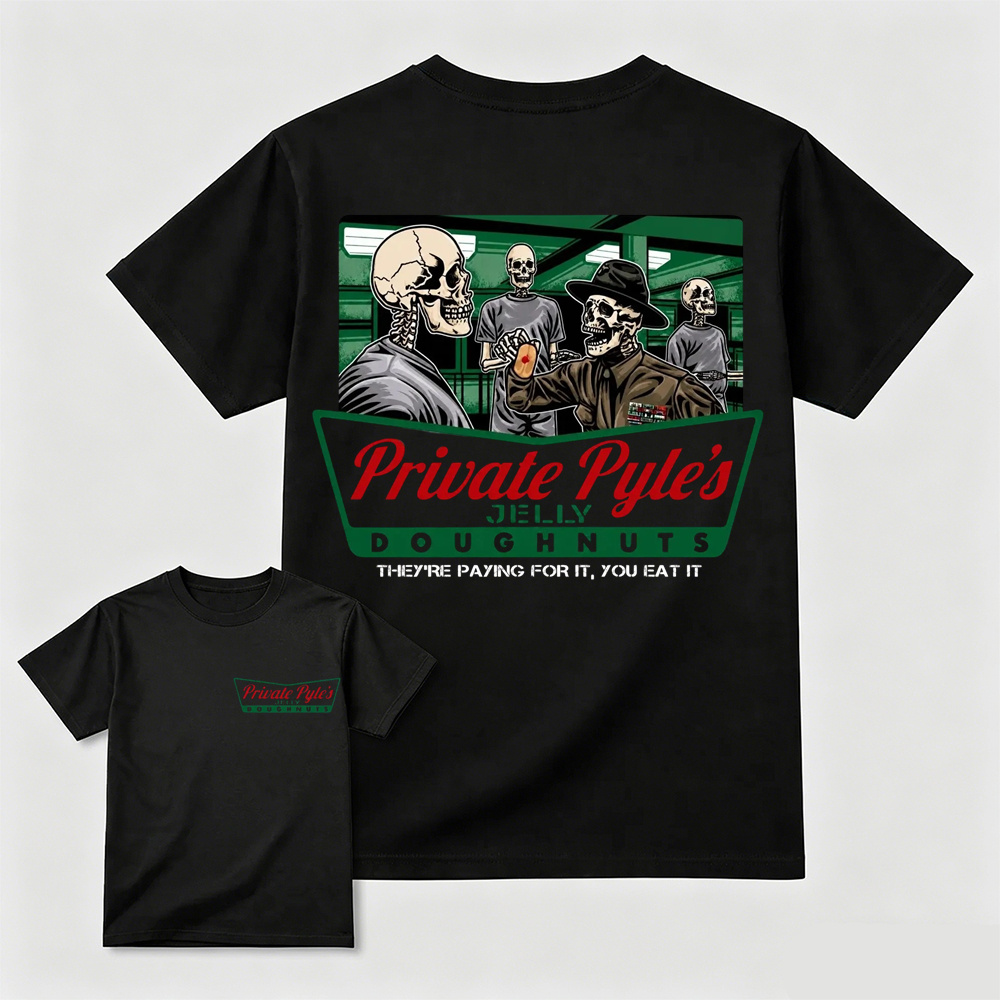  "They're Paying For It, You Eat It" Skeleton Military Graphic T-Shirt 