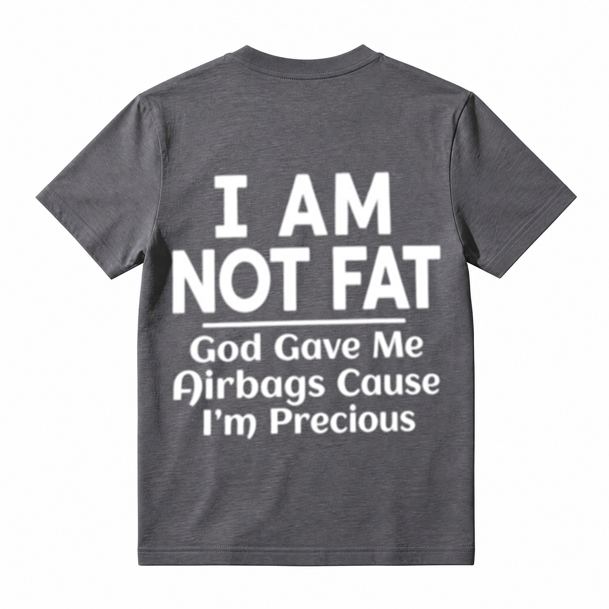 I Am Not Fat Airbags Funny Humor Slogan Graphic Tee