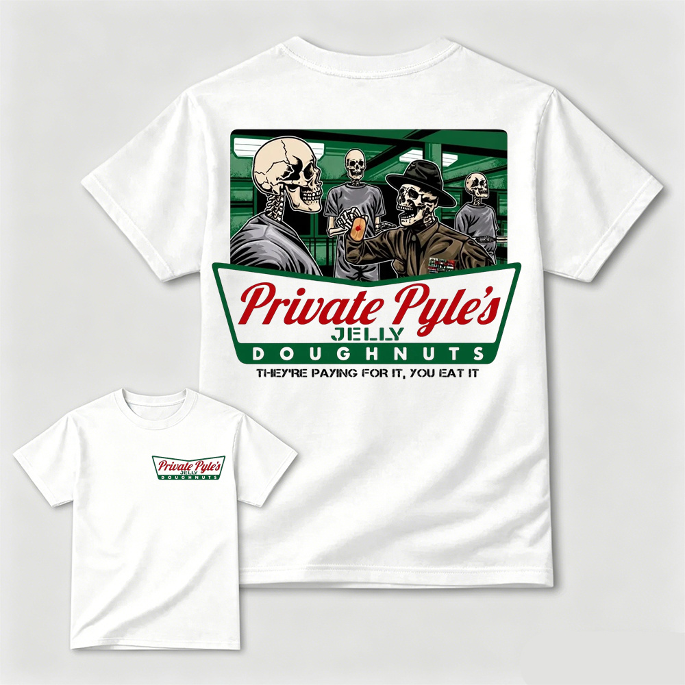  "They're Paying For It, You Eat It" Skeleton Military Graphic T-Shirt 