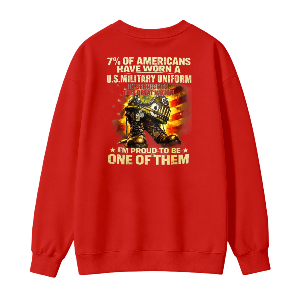 Proud American Military Veteran Service Graphic Sweatshirt