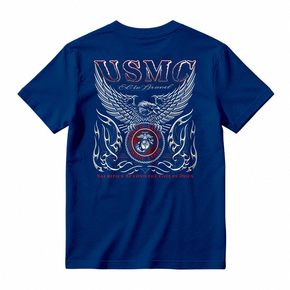 Usmc Eagle Globe And Anchor Wings Graphic T-shirt