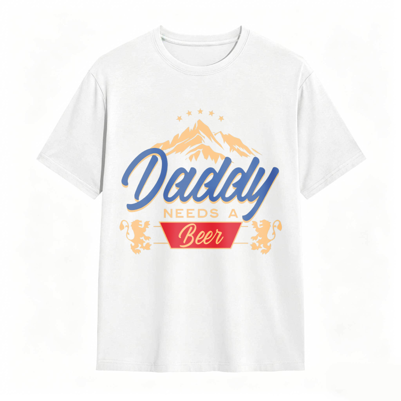 Mountain And Beer Text Design Unisex Classic T-shirt