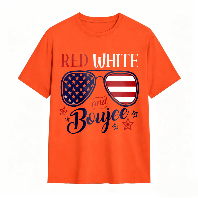Red White And Booyah American Flag Sunglasses Design Unisex Classic T-shirt