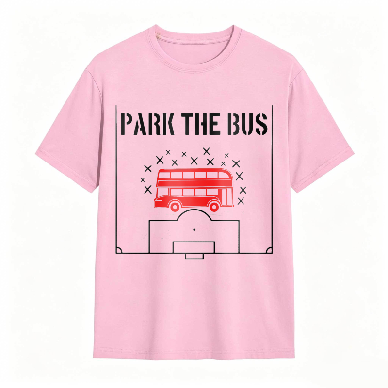 Park The Bus Football Strategy With Red Double Decker Bus Unisex Classic T-shirt