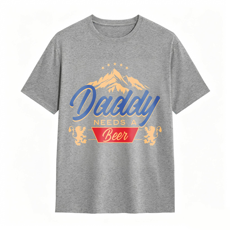 Mountain And Beer Text Design Unisex Classic T-shirt