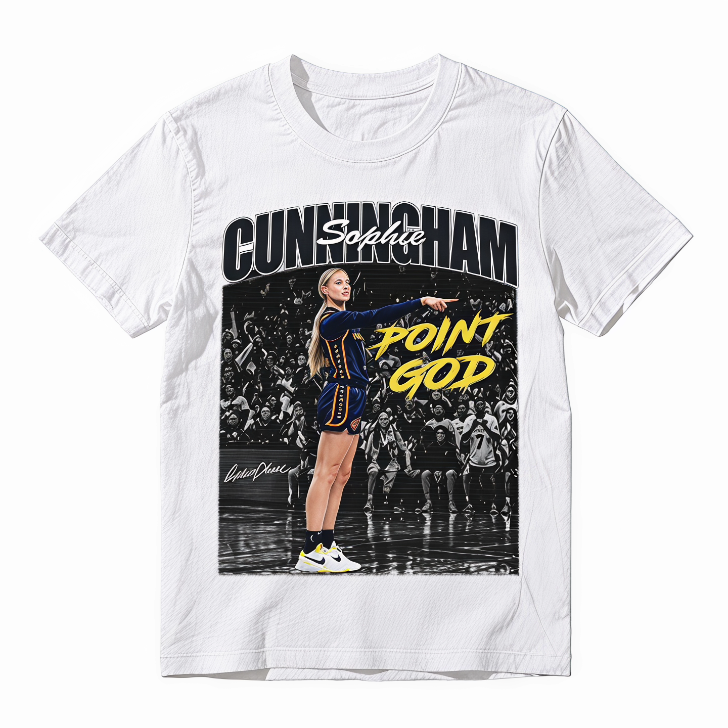 Sophie Cunningham Vintage Basketball Graphic Tee, Retro Sports Unisex Cotton T-Shirt
