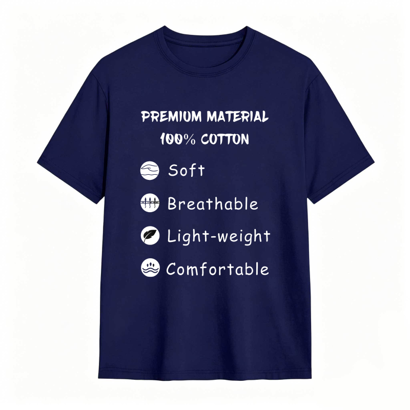 Premium Material 100 Cotton Soft Breathable Light Weight Comfortable Unisex Classic T-shirt