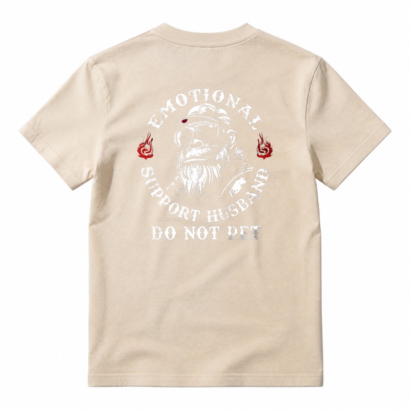 Emotional Support Husband Do Not Pet Monkey Graphic Unisex Classic T-shirt