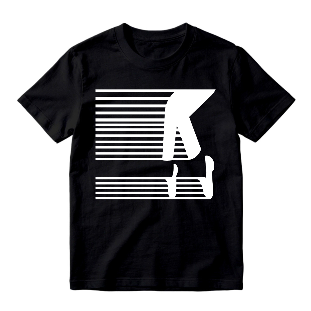 Abstract Stripes And Letter K Design T-shirt