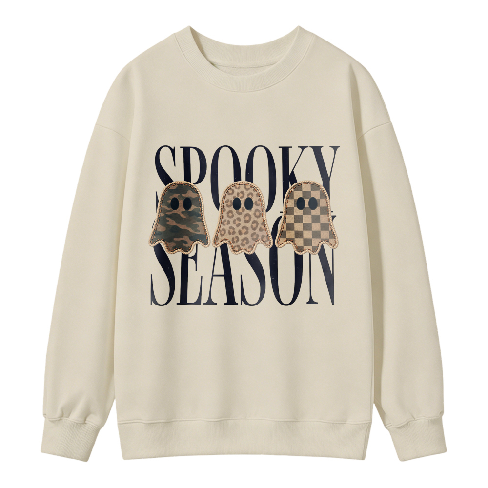 Spooky Season Ghost Pattern Sweatshirt
