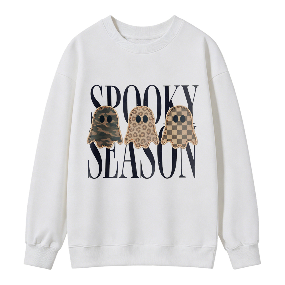 Spooky Season Ghost Pattern Sweatshirt