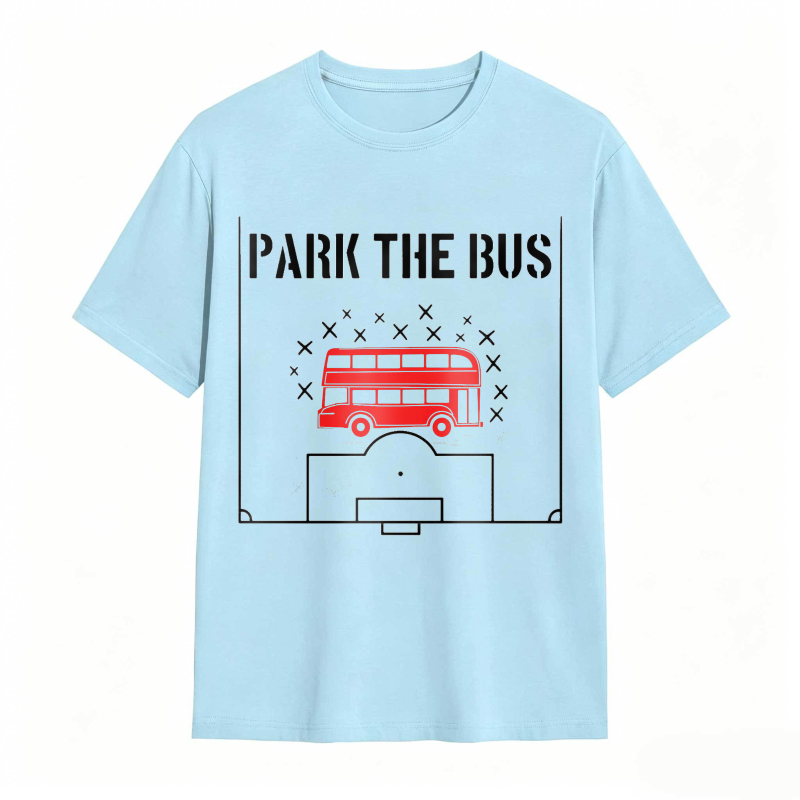Park The Bus Football Strategy With Red Double Decker Bus Unisex Classic T-shirt