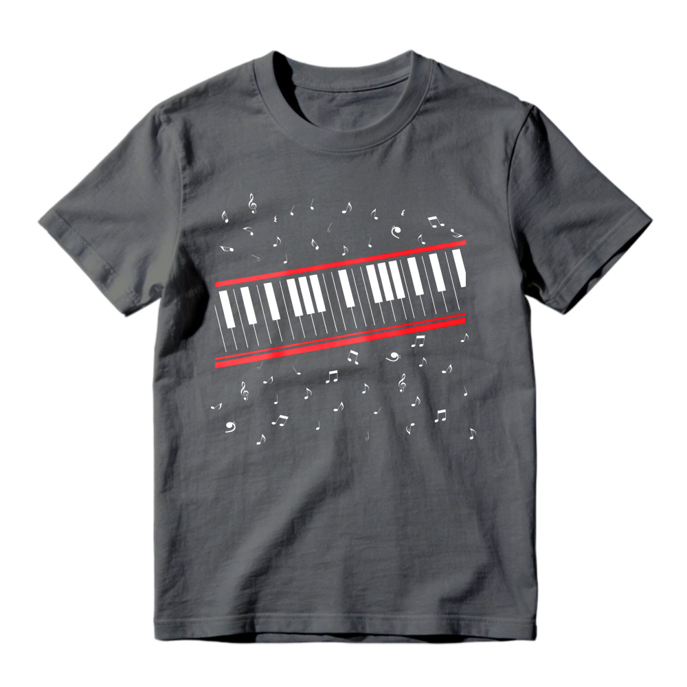 Piano Keyboard With Music Notes T-shirt