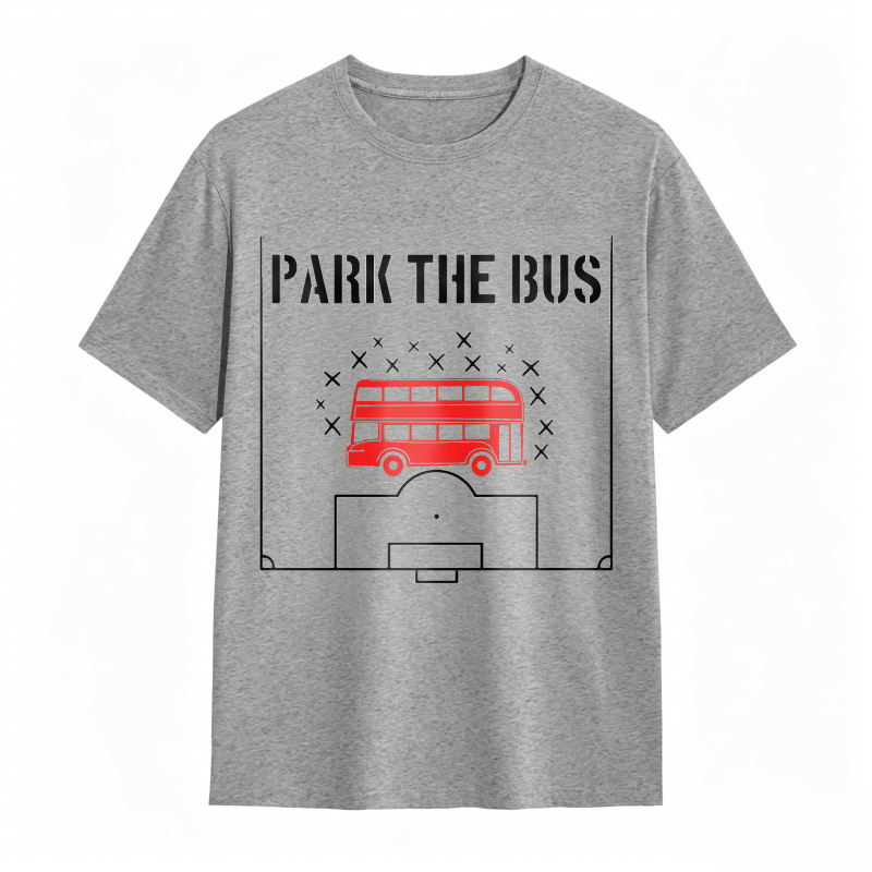 Park The Bus Football Strategy With Red Double Decker Bus Unisex Classic T-shirt