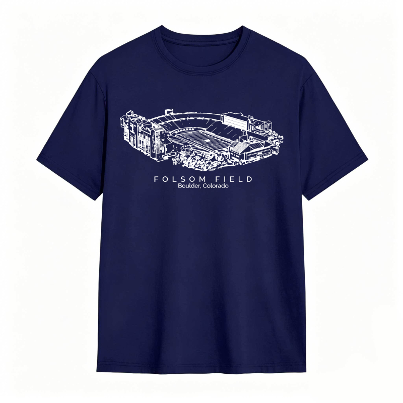 Folsom Field Stadium Boulder Colorado T-shirt