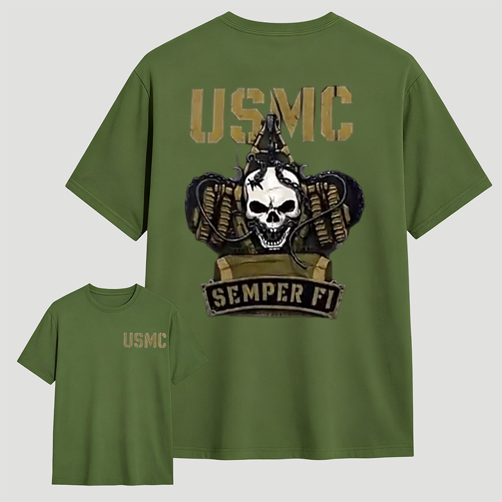Semper Fidelis USMC Military Cotton Casual Tee