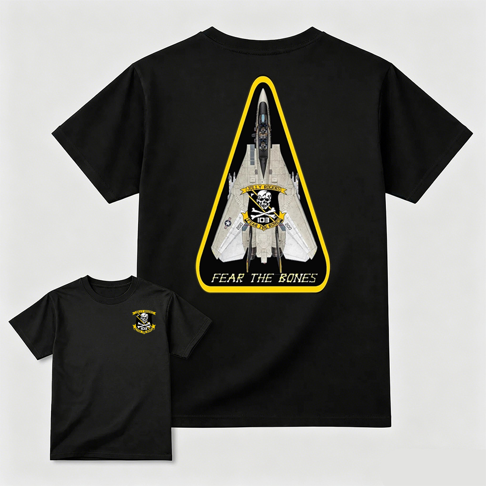 VFA-103 Jolly Rogers F14 Tomcat Fear The Bones T-Shirt