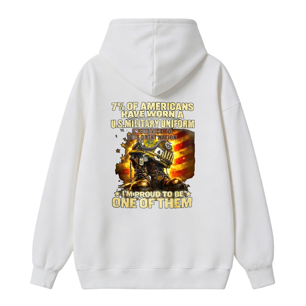 Proud American Military Veteran Service Graphic Hoodie
