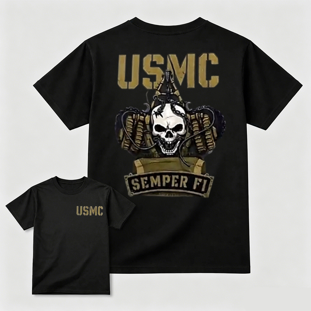 Semper Fidelis USMC Military Cotton Casual Tee
