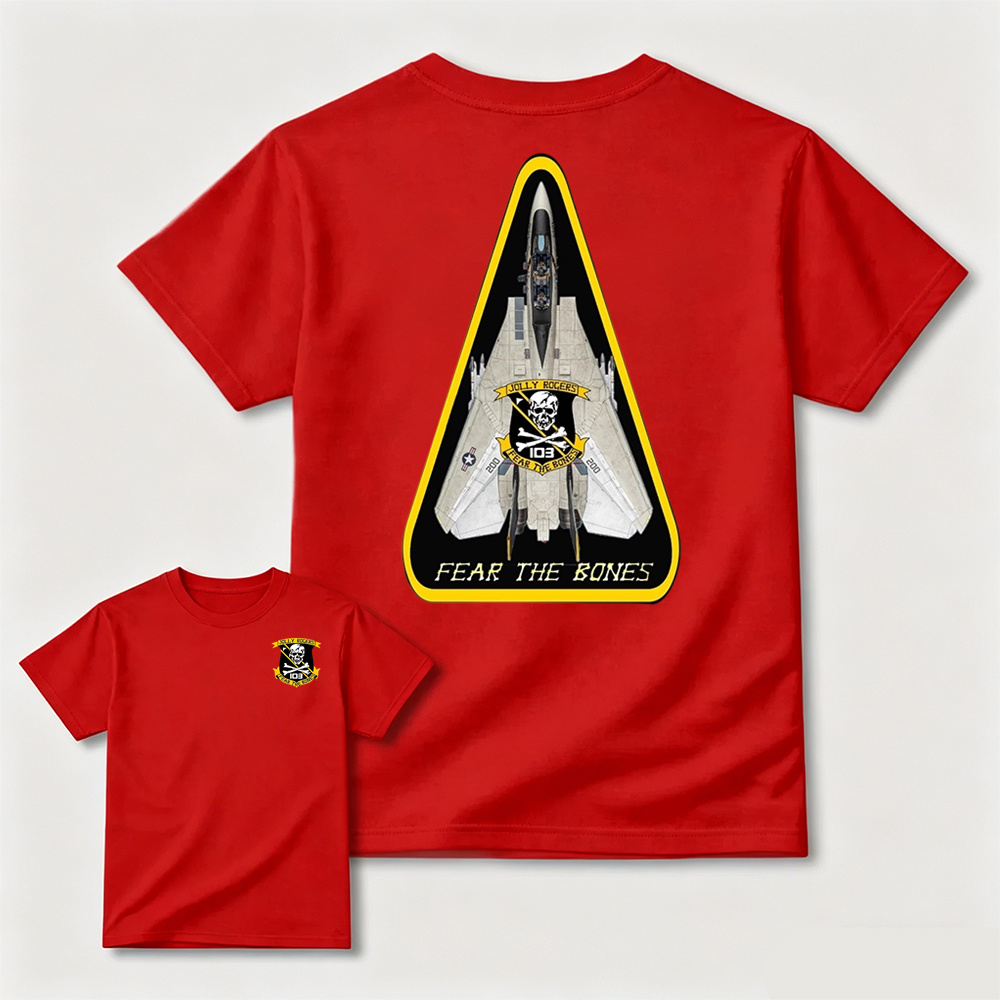 VFA-103 Jolly Rogers F14 Tomcat Fear The Bones T-Shirt