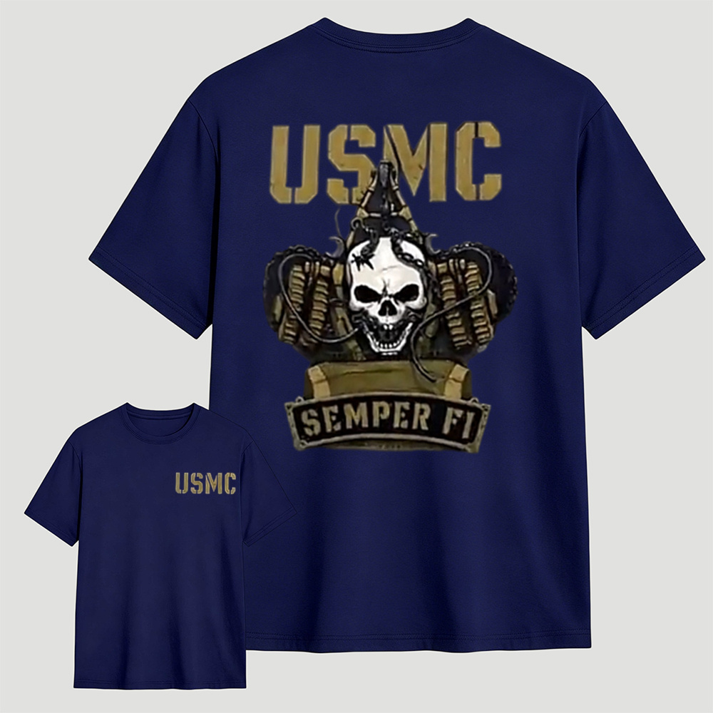 Semper Fidelis USMC Military Cotton Casual Tee
