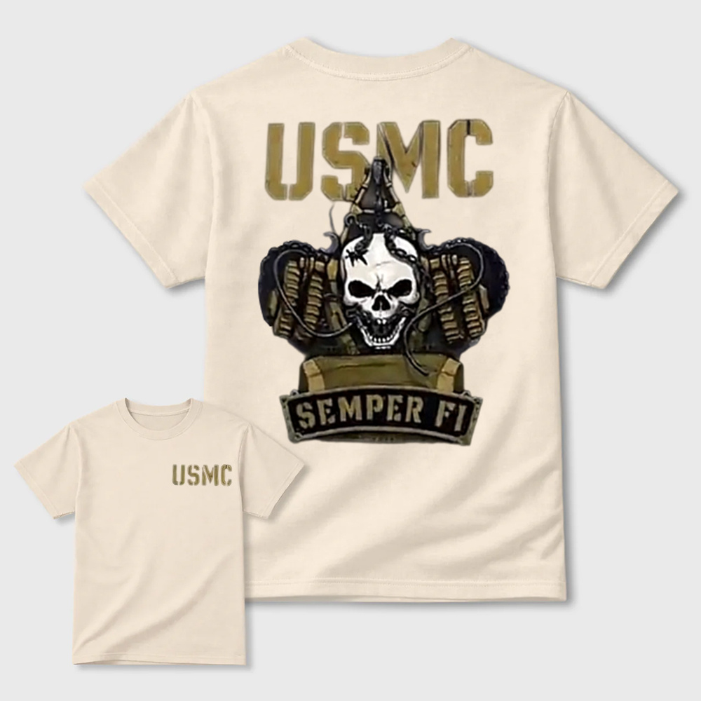 Semper Fidelis USMC Military Cotton Casual Tee