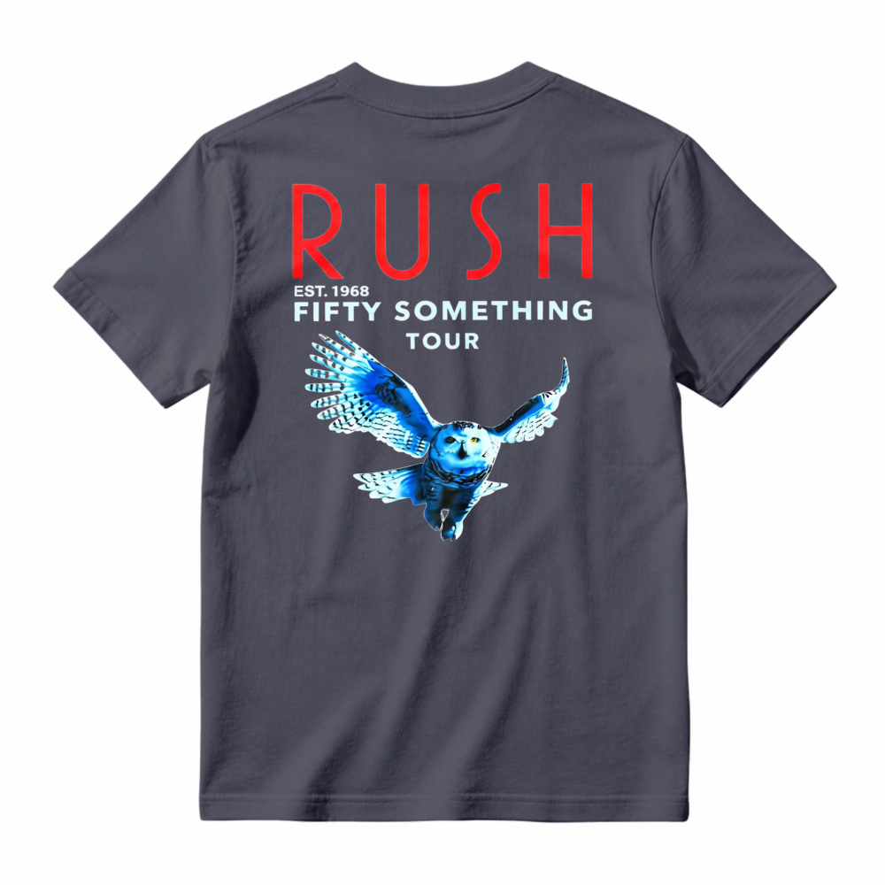 Rush Est 1968 Fifty Something Tour Blue Owl Graphic T-shirt