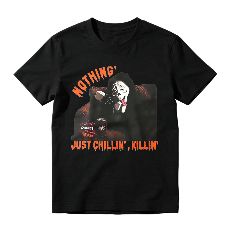 Nothing Just Chillin Killin Ghost Face Mask Horror Movie Parody Unisex Classic T-shirt
