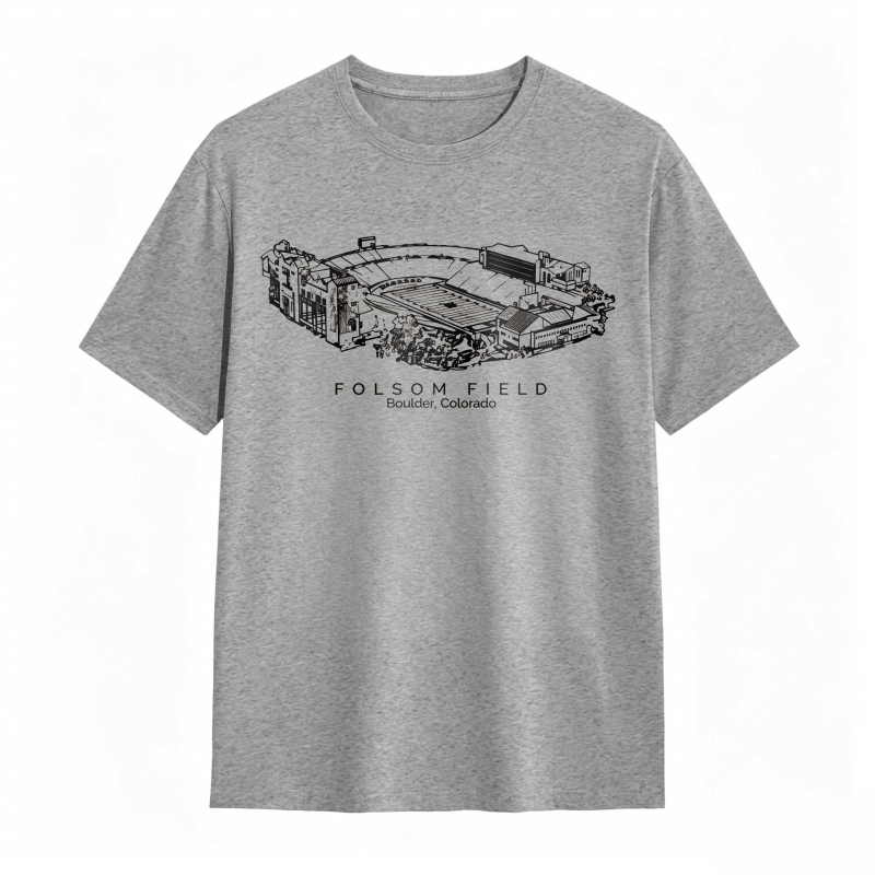 Folsom Field Stadium Boulder Colorado T-shirt