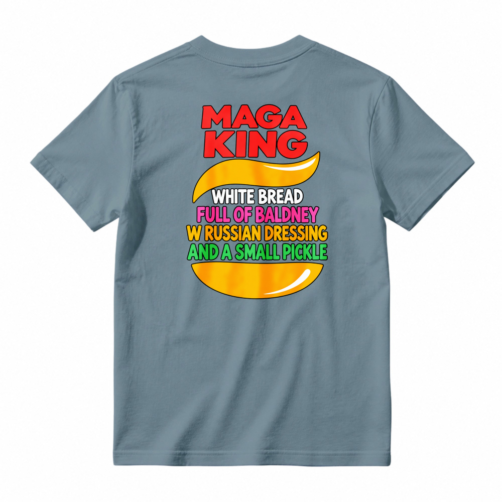 Unisex Colorful Burger Art Graphic Short Sleeve Tee Food Lover Casual T-Shirt