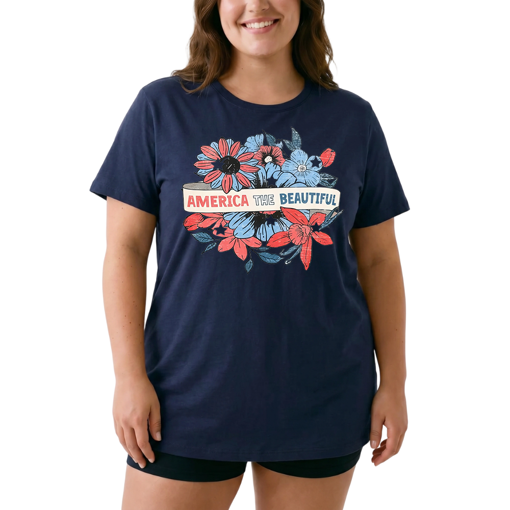Vintage America The Beautiful Oversize Graphic Tee