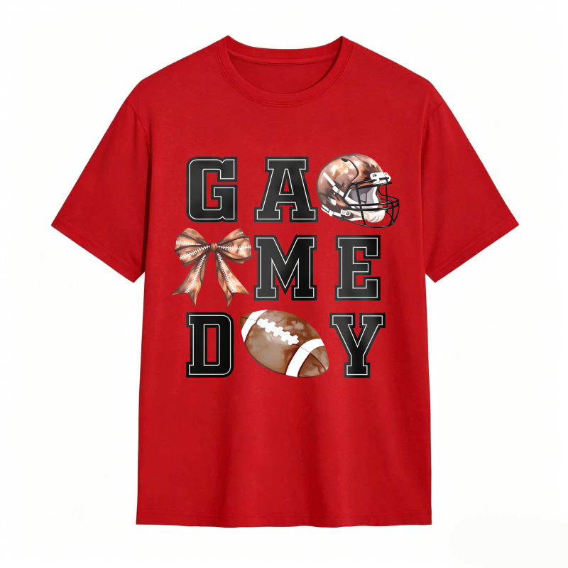 Game Day Football Helmet Bow And Ball Unisex Classic T-shirt